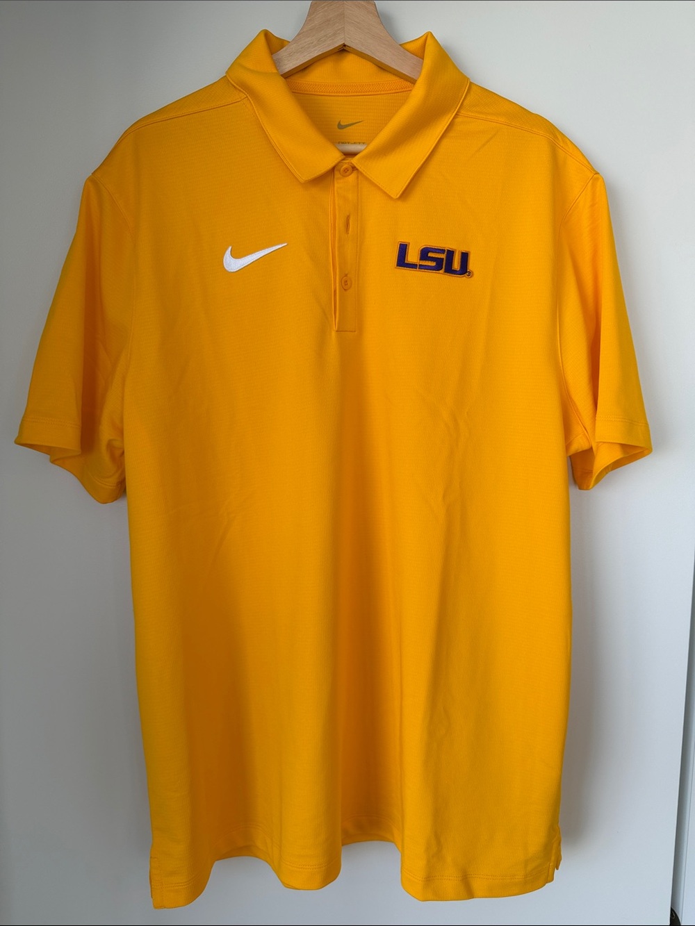 Nike Men's LSU Gold and Purple Polo